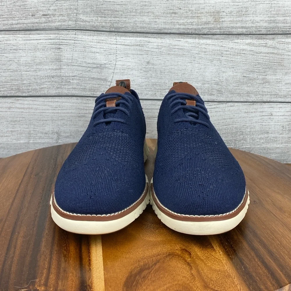 Cole Haan ZeroGrand Stitchlite Wingtip Oxford Marine Blue Ivory C24947 Men’s 9.5